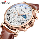 Relógio Masculino CHENXI com Pulseira em Couro