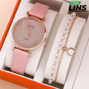 Relógio Feminino Linjie - Conjunto de Luxo