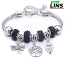 Pulseira Feminina Berloque Prateada - Original