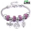 Pulseira Feminina Berloque Prateada - Original