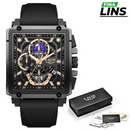 Lige Hourman - Relógio de Pulso Masculino Impermeável