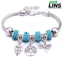 Pulseira Feminina Berloque Prateada - Original