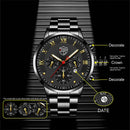 Relógio Masculino Deyros em Couro e Aço