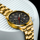 Relógio Masculino Deyros em Couro e Aço