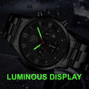 Relógio Masculino Deyros em Couro e Aço