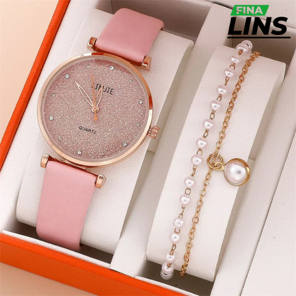 Relógio Feminino Linjie - Conjunto de Luxo