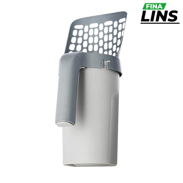 Pá Higiênica para Gatos com Dispenser Embutido + Saco Coletor Descartável